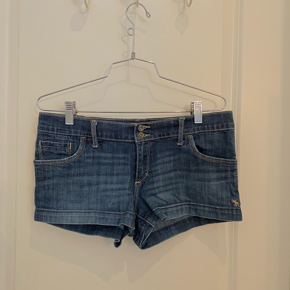 Abercrombie & Fitch Dark Blue Jean Shorts